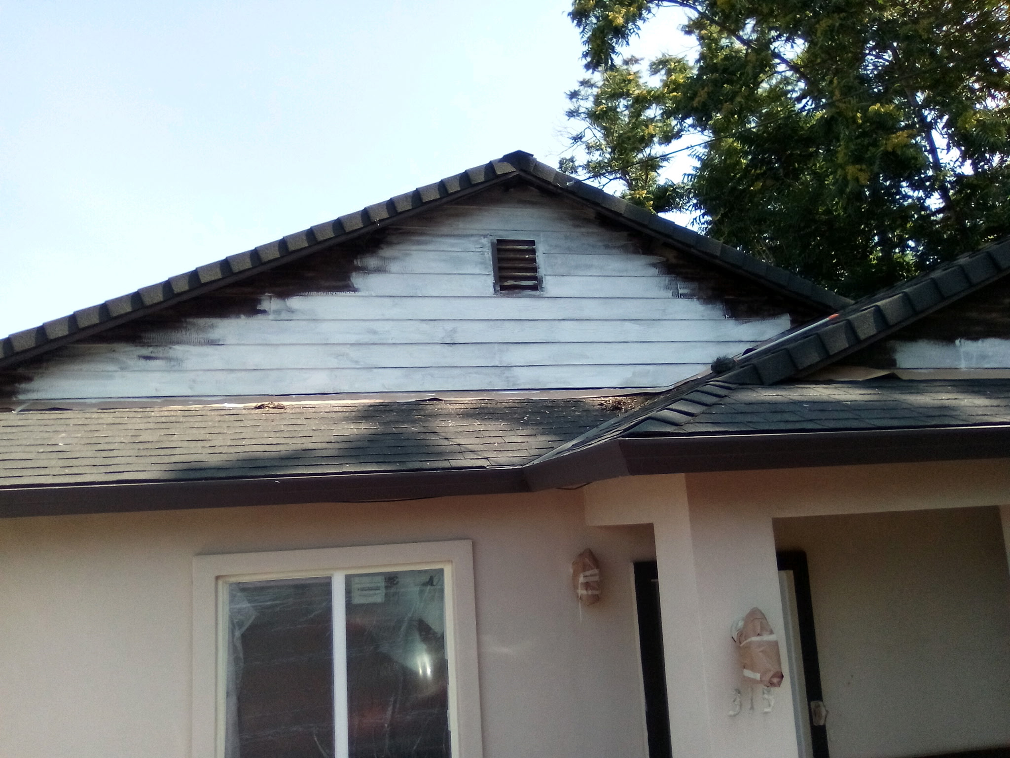 House exterior painting in progress